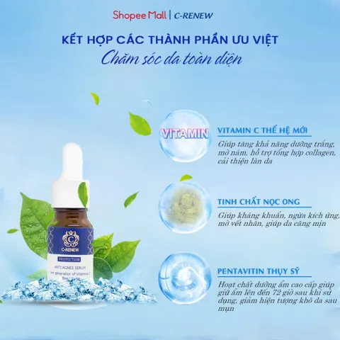 Serum Giảm Mụn Sáng Da Mờ Thâm, Mờ Sẹo Sau Mụn Thế Hệ Mới C-Renew Protection Anti Acnes