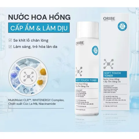 Toner Oribe cấp ẩm làm dịu se khít lỗ chân lông - Nước hoa hồng dưỡng sáng phù hợp mọi loại da 150ml