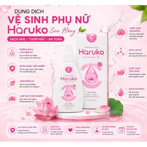 [CHE TÊN] Dung Dịch Vệ Sinh Phụ Nữ Haruko Làm Sạch, Mang Lại Hương Thơm Quyến Rũ