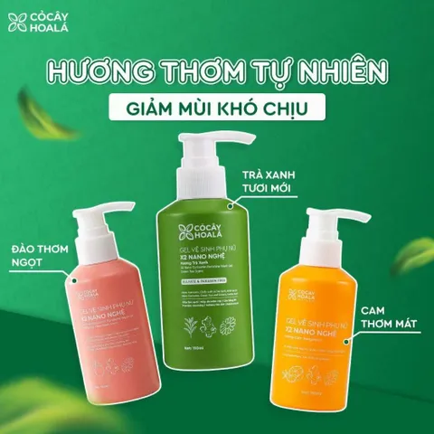 Gel vệ sinh phụ nữ X2 nano nghệ Cỏ Cây Hoa Lá 150ml - 3 mùi hương