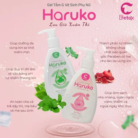 [CHE TÊN] Dung Dịch Vệ Sinh Phụ Nữ Haruko Làm Sạch, Mang Lại Hương Thơm Quyến Rũ