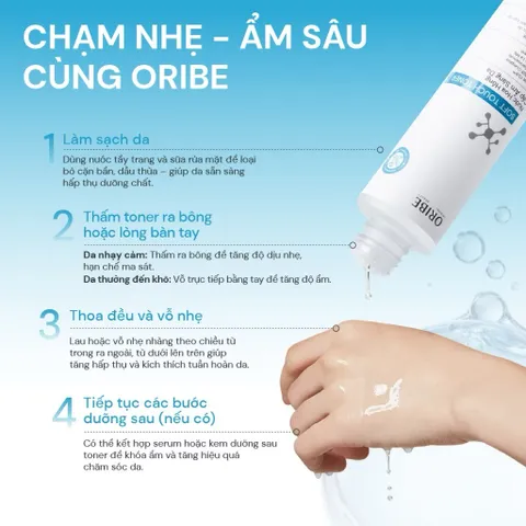 Toner Oribe cấp ẩm làm dịu se khít lỗ chân lông - Nước hoa hồng dưỡng sáng phù hợp mọi loại da 150ml