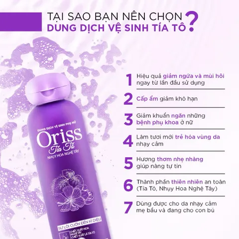 Nước Hoa Vùng Kín Nữ Chiết Xuất Tía Tô Oriss 10ml (date 02/2027)