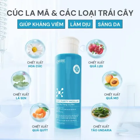 Nước tẩy trang Oribe làm sạch sâu dịu nhẹ không cay mắt cho mọi làn da