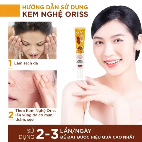 Kem nghệ Oriss giảm mụn và thâm không gây vàng da dành cho da dầu mụn tuýp 20gr