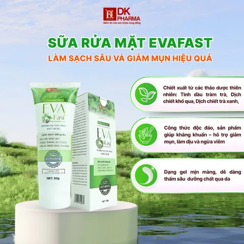 [Ngừa Mụn, Sạch Da] Sữa Rửa Mặt Evafast Tràm Trà Làm Sạch Sâu, Ngừa Mụn Trên Da, Lành Tính