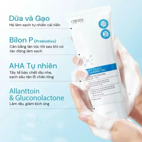 Sữa rửa mặt làm sạch dịu nhẹ Oribe Soft Touch dưỡng da ẩm mịn mềm mại dành cho mọi loại da