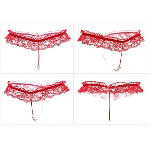 Quần Lót Lọt Khe Dây Đính Hạt Sexy Gợi Cảm Quần Chip Nữ  - T301 Đỏ