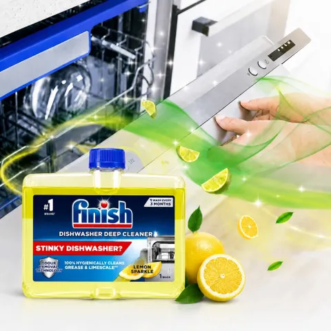 Dung Dịch Vệ Sinh Máy Rửa Chén Bát Finish 250ml - Làm Sạch Sâu, Bảo Vệ Hiệu Quả, Nhập Khẩu Châu Âu