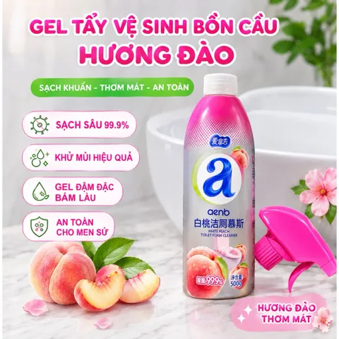 Chai xịt bồn cầu hương anhđao AENB  mẫu mới loại bỏ vết bẩn và mùi khó chịu