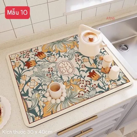 thảm silicon lót cốc chén – họa tiết xinh xắn, tiện dụng