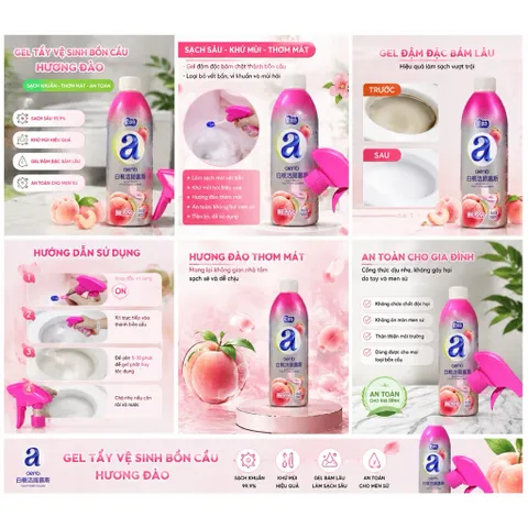 Chai xịt bồn cầu hương anhđao AENB  mẫu mới loại bỏ vết bẩn và mùi khó chịu