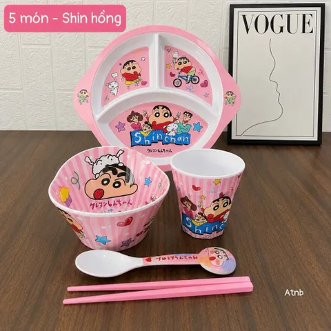 Set khay ăn 5 món cho bé siêu xinh -bé ăn ngoan, mẹ yên tâm
