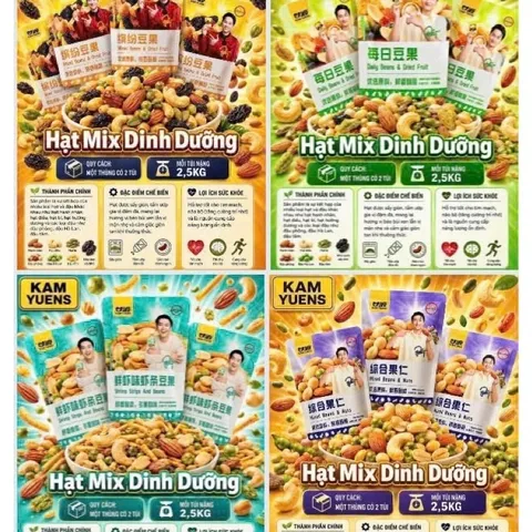 hạt mix vị siêu ngon – hàng hot tiktok, giòn thơm bùi, ăn là dễ nghiện