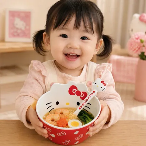 bộ bát, cốc, thìa, đũa hello kitty & my melody – siêu xinh cho mọi bữa ăn 💕