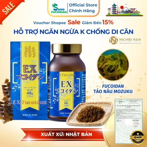 Ex Fucoidan Hộp 150 Viên Cải Thiện Nâng Cao Sức Đề Kháng - Nhập Khẩu Chính Hãng Nhật Bản