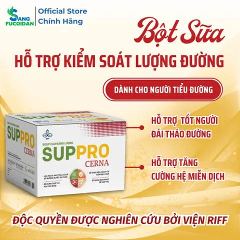 Suppro Cerna Cysina Pharma Hộp 12 Gói Thêm Đông Trùng Hạ Thảo Cho Người Tiểu Đường