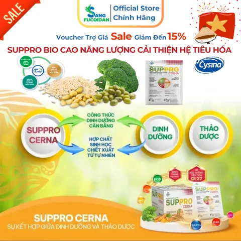 Suppro Cerna Cysina Pharma Hộp 12 Gói Thêm Đông Trùng Hạ Thảo Cho Người Tiểu Đường