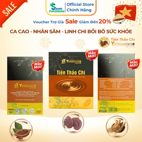 [Xuất kèm VAT] TIÊN THẢO CHI VINACACAO – KẾT HỢP CACAO, NHÂN SÂM & LINH CHI
