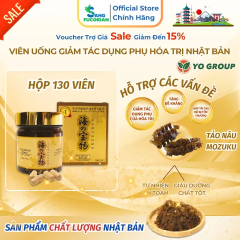 [Xuất Kèm VAT] Fucoidan Vàng UMINO TAKARAMONO Hộp 130 Viên Uống Tảo Nâu Biển Okinawa Nhật - Hỗ Trợ U Bướu Nhật Bản