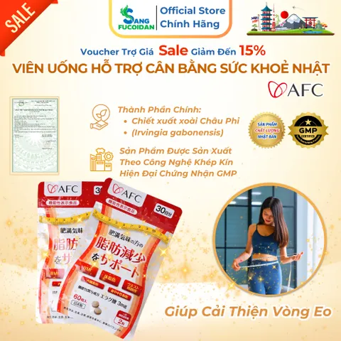 Giảm Vòng Eo Giảm Mỡ Afc Ellagic Acid Hộp 60 Viên Uống Nhập Khẩu Chính Ngạch Nhật Bản