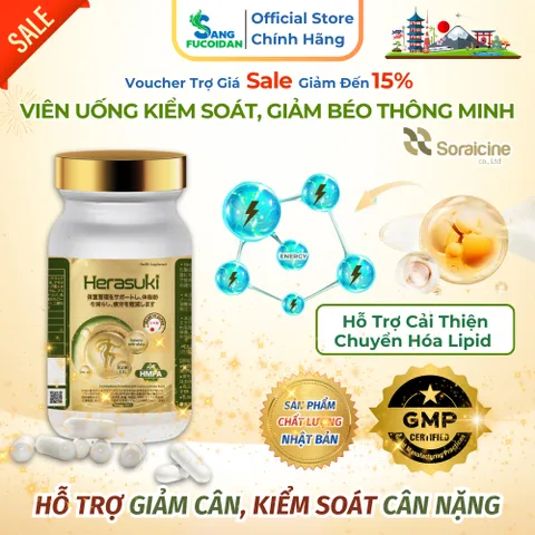 Herasuki Hộp 45 Viên Uống Giảm Béo Thông Minh - Nhập Khẩu Chính Hãng Nhật Bản SORAICINE