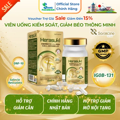 Herasuki Hộp 45 Viên Uống Giảm Béo Thông Minh - Nhập Khẩu Chính Hãng Nhật Bản SORAICINE