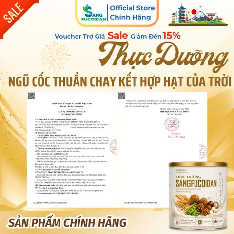 [XUẤT VAT] SỮA THỰC DƯỠNG SANG FUCOIDAN 500G – BỘT DINH DƯỠNG TỪ NGŨ CỐC, ĐẬU, HẠT KẾT HỢP FUCOIDAN OKINAWA MOZUKU