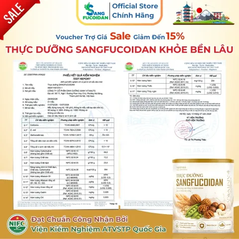 [XUẤT VAT] SỮA THỰC DƯỠNG SANG FUCOIDAN 500G – BỘT DINH DƯỠNG TỪ NGŨ CỐC, ĐẬU, HẠT KẾT HỢP FUCOIDAN OKINAWA MOZUKU