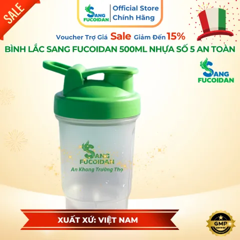[Quà Tặng Theo Đợt] Siro Ho hoặc Bình Lắc Sang Fucoidan Shaker 500ml Nhựa Số 5 An Toàn 100%