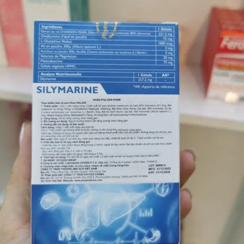 VIÊN UỐNG BỔ GAN HALAGI PHÁP HỘP 30 VIÊN – PHYТEX FARMA – HỖ TRỢ CHỨC NĂNG GAN, BỔ GAN, CHỨA SILYMARIN GLUTATHIONE