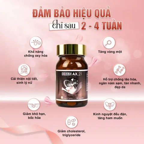 BIKEN AX 21 NOAH LEGEND NHẬT BẢN – VIÊN UỐNG BỔ SUNG NỘI TIẾT TỐ NỮ | HỘP 90 VIÊN