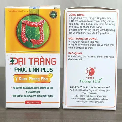 TPBVSK Đại Tràng Phục Linh Plus - Giúp kiện tỳ vị, tăng cường tiêu hóa.