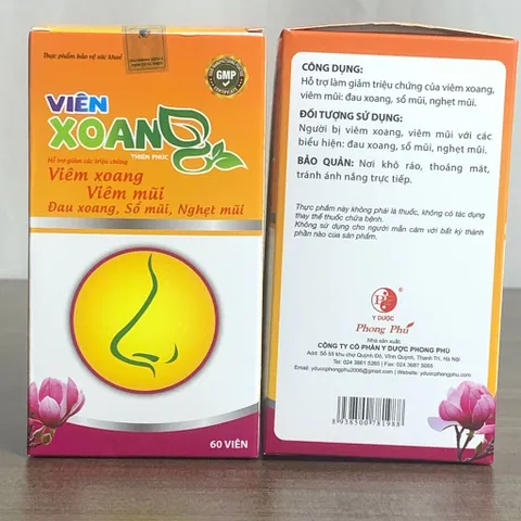 TPBVSK Viên Xoan Thiên Phúc - Hỗ trợ giảm triệuu chứngg của viêm xoang, viêm mũi