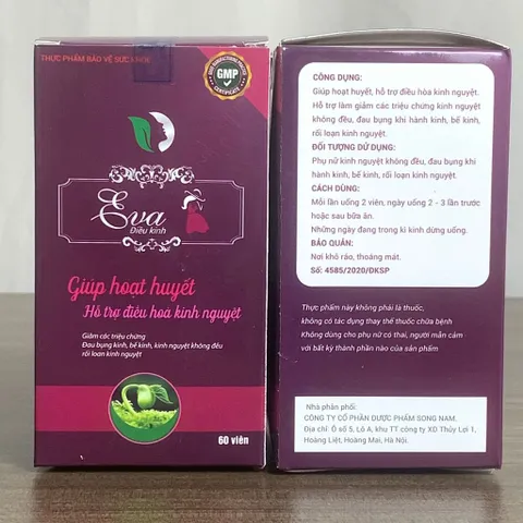 TPBVSK Điều Kinh Eva - Giúp hoạt huyết, hỗ trợ điều hòa kinh nguyệt