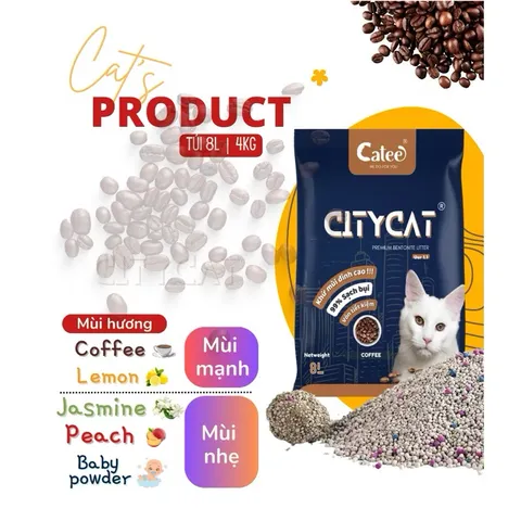 Cát vệ sinh cho Mèo CITYCAT 8L - Siêu vón khử mùi giá rẻ