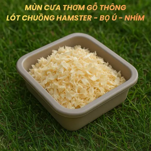 Mùn Cưa Thơm Lót Chuồng Hamster, Bọ Ú, Thỏ – Gỗ Thông Tự Nhiên – Thấm Hút Nhanh, Khử Mùi Tốt
