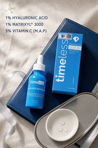 Tinh Chất Cấp Ẩm Dưỡng Trắng Da Timeless Hyaluronic Acid + Vitamin C Serum 30ml [hàng nhập khẩu]