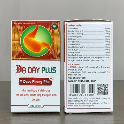 TPBVSK Dạ Dày Plus - Hỗ trợ giảm các triệuu chứngg ợ hơi, ợ chua, đầy bụng