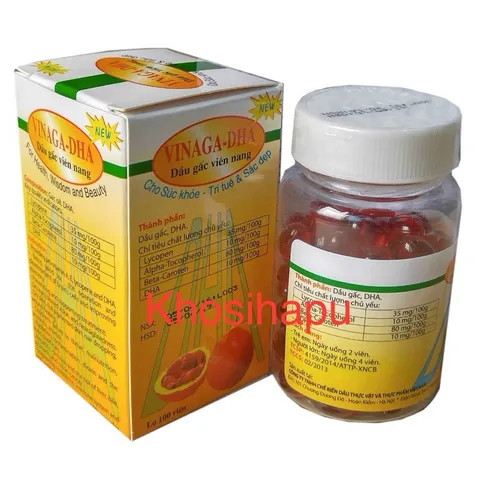Dầu Gấc Vinaga DHA– Sáng Mắt, Đẹp Da, Chống Oxy Hóa, Tăng Cường Sức Khỏe, Dùng Dược Cho Người Goutt