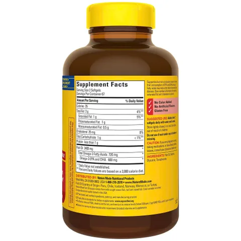 Nature Made Fish Oil 2400mg 134 Viên - Omega 3++ 720mg