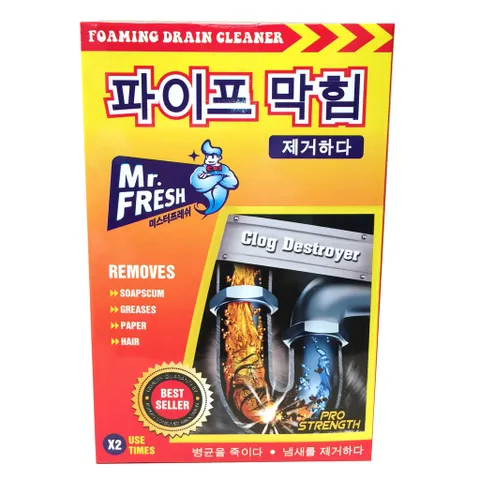 [HOT] Hộp 2 gói bột thông tắc đường ống thoát nước Mr.Fresh