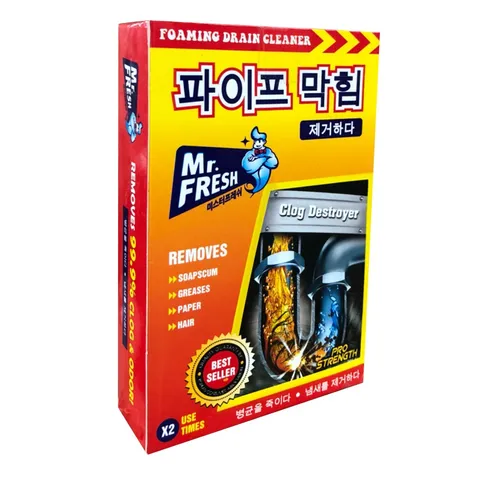 Combo 3 hộp 6 gói bột thông tắc làm sạch đường ống Hàn Quốc (100g/gói)