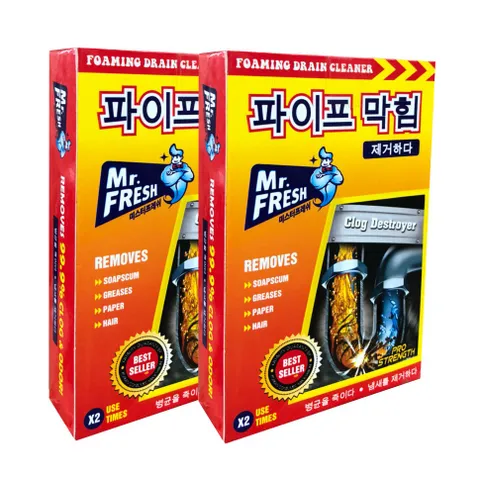 Combo 3 hộp 6 gói bột thông tắc làm sạch đường ống Hàn Quốc (100g/gói)