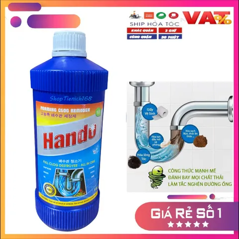 Nước thông tắc đường ống thoát nước Hando 1000ml xuất khẩu