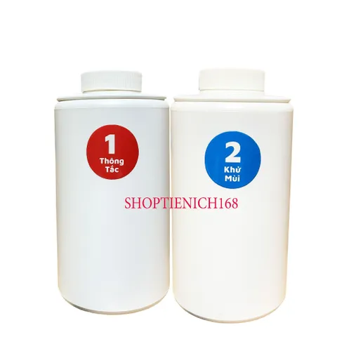 [M.PHỐT] Bộ chế phẩm sinh học thông tắc và khử mùi hầm cầu bể phốt 860g (2 Chai)