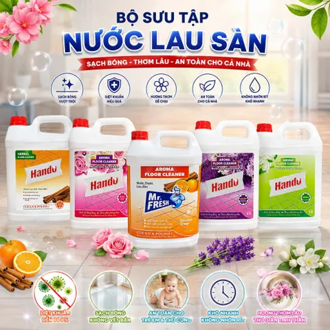 🌸  NƯỚC LAU SÀN HANDO HƯƠNG NHÀI – SẠCH BÓNG, THƠM LÂU, CHO KHÔNG GIAN LUÔN TƯƠI MÁT