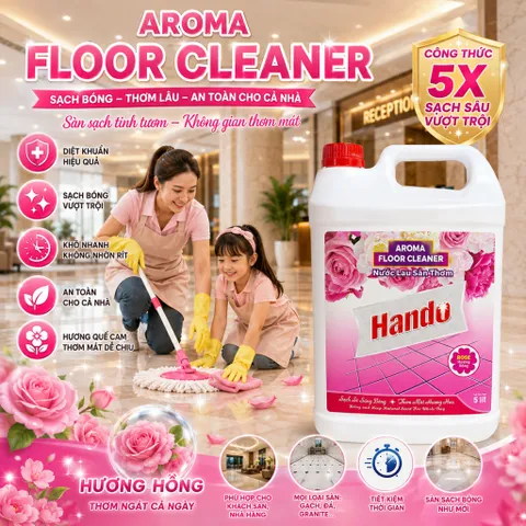 🌸  NƯỚC LAU SÀN HANDO HƯƠNG NHÀI – SẠCH BÓNG, THƠM LÂU, CHO KHÔNG GIAN LUÔN TƯƠI MÁT