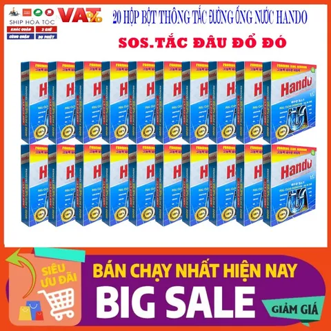 [HOT] Bộ 20 gói bột thông cống Hando TI486