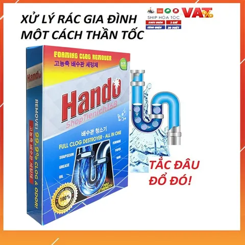 [HOT] Bộ 6 gói bột thông cống Hando 100g